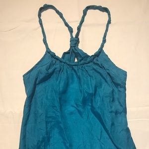 NWOT Guess teal open back tank top Xsmall Small